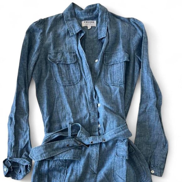 FRAME Denim Belted Romper – Size XS - Picture 1 of 4